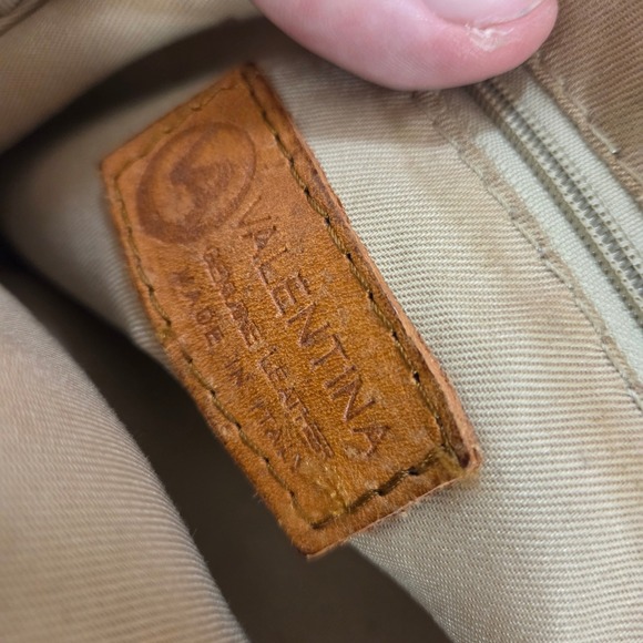 Valentina Red Pebbled Italian Leather Sling Backpack Convertible Small Bag - Picture 4 of 10